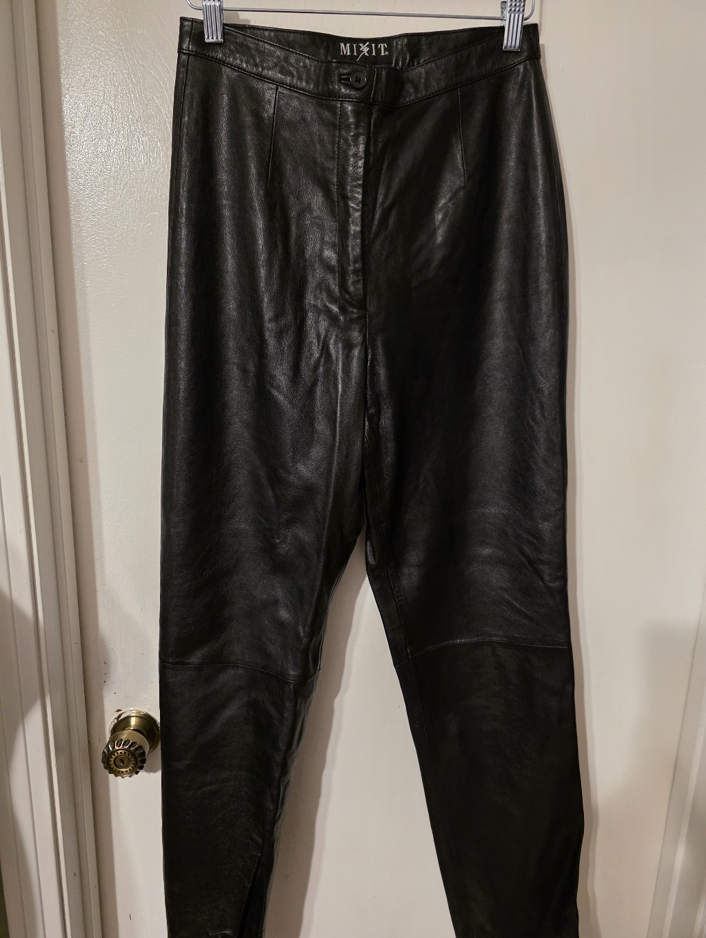 Mixit Black Leather Pants - Classic Black